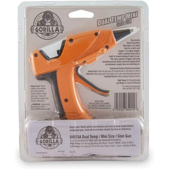 Gorilla Dual Temp Mini Hot Glue Gun Kit with 30 Hot Glue Sticks - Picture 4 of 6